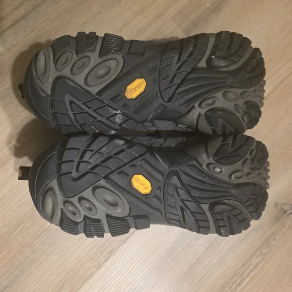 EUC Merrell Beluga Black and Gray Mesh Athletic Vibram Performance Hiking Shoes - Picture 5 of 6